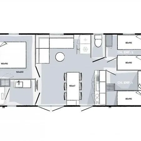 度假居 Mobile Prestige With 3 Bedrooms In With Air Conditioning Sérignan